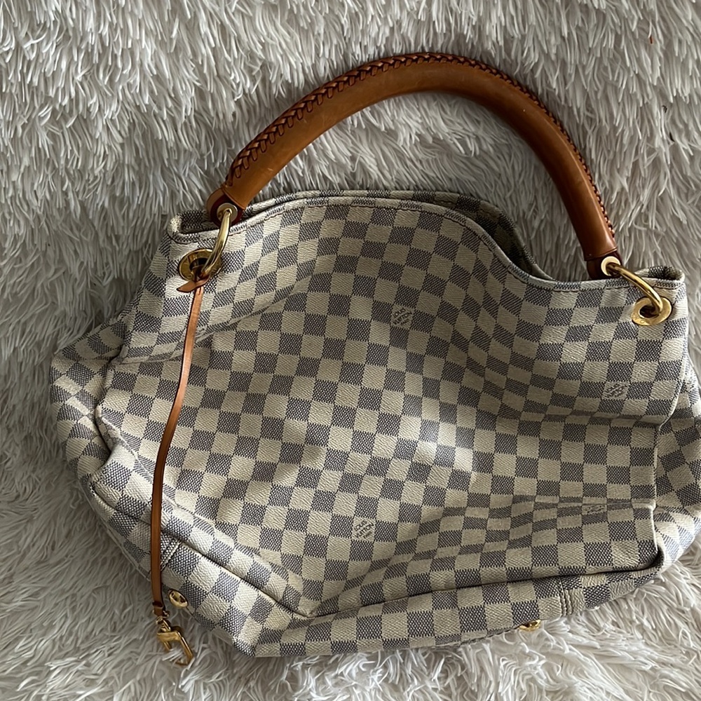 Artsy MM Damier Azur White